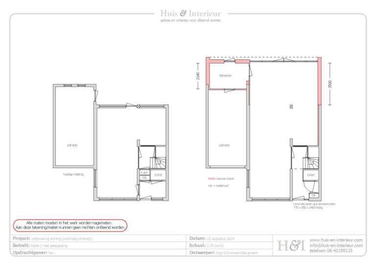 Verbouwingsontwerp hoekwoning Zevenbergen_door Huis & Interieur