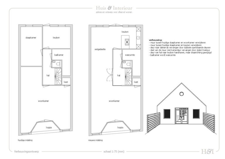 Verbouwingsontwerp appartement Etten-Leur