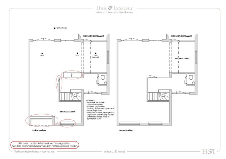 Verbouwingsontwerp twee-onder-1-kapwoning in Made_door Huis & Interieur